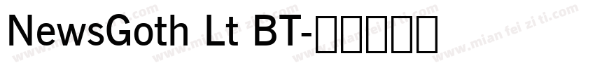 NewsGoth Lt BT字体转换